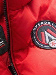 Superdry Red Sports Puffer Coat - Image 5 of 6