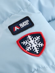 Superdry Light Blue Sports Puffer Coat - Image 11 of 12