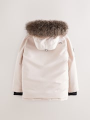 Superdry Cream Everest Parka Coat - Image 7 of 11