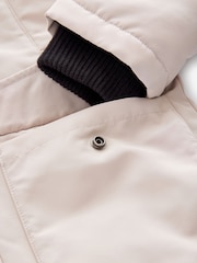 Superdry Cream Everest Parka Coat - Image 9 of 11