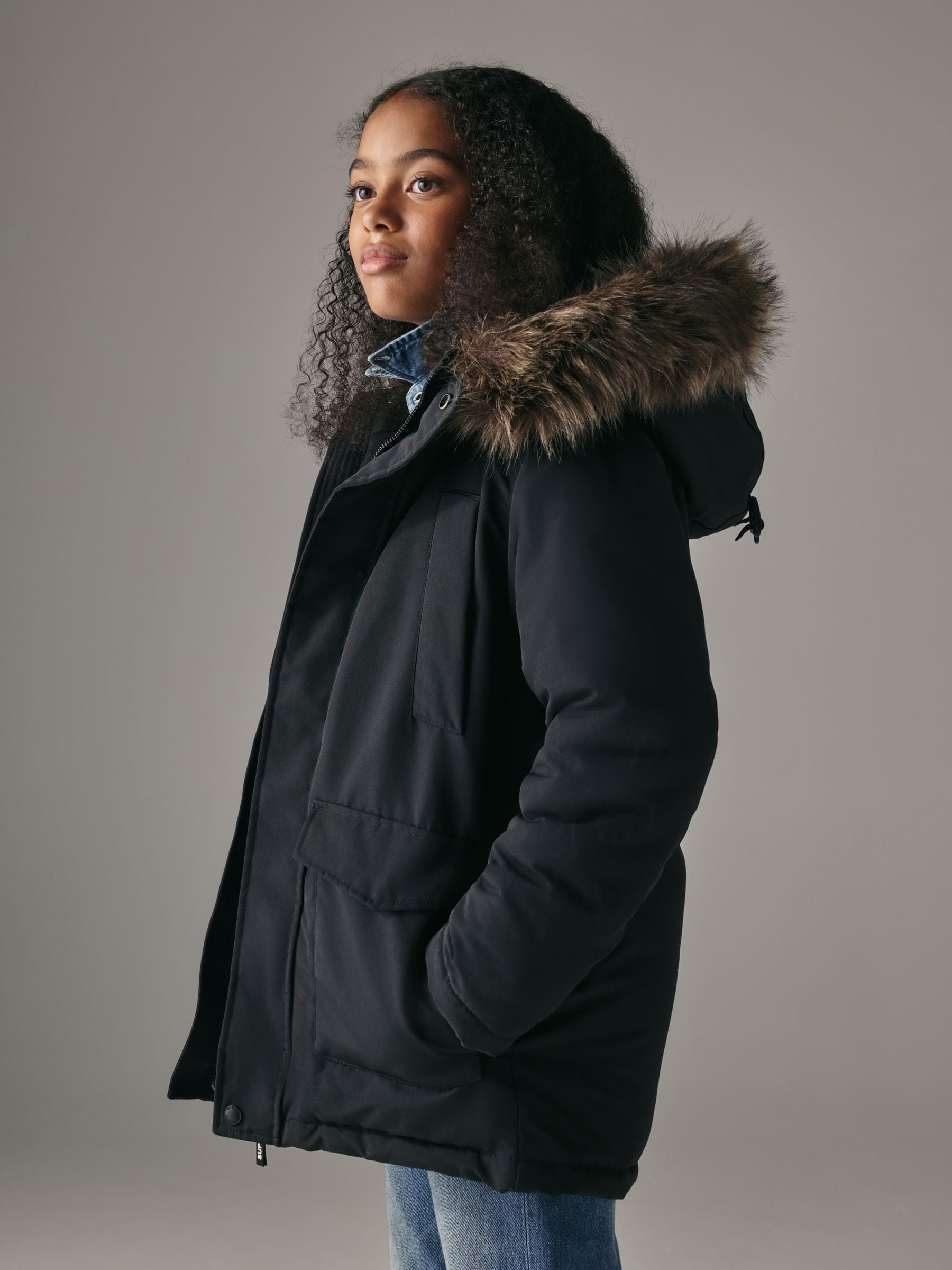 Buy Superdry Black Everest Parka Coat from Next USA