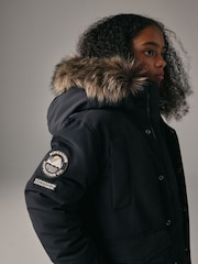 Superdry Black Everest Parka Coat - Image 5 of 6