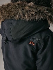 Superdry Black Everest Parka Coat - Image 6 of 6