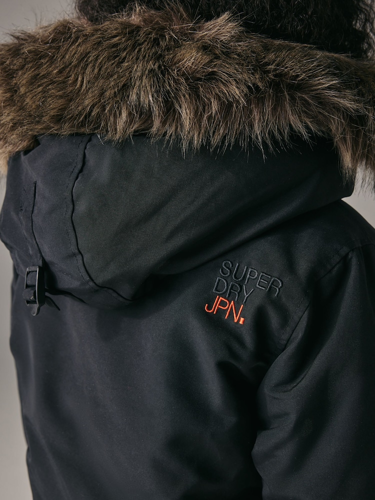 Superdry Black Everest Parka Coat - Image 6 of 6
