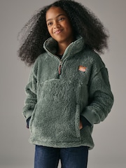 Superdry Green Quarter Zip Fleece - Image 1 of 4