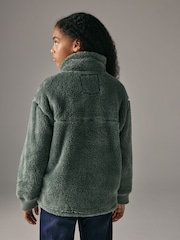 Superdry Green Quarter Zip Fleece - Image 3 of 4