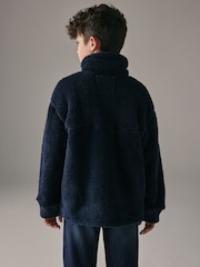 Marineblau - Superdry Quarter Zip Fleece - Bild 2 von 3
