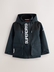 Superdry Navy Waterproof Jacket - Image 1 of 6
