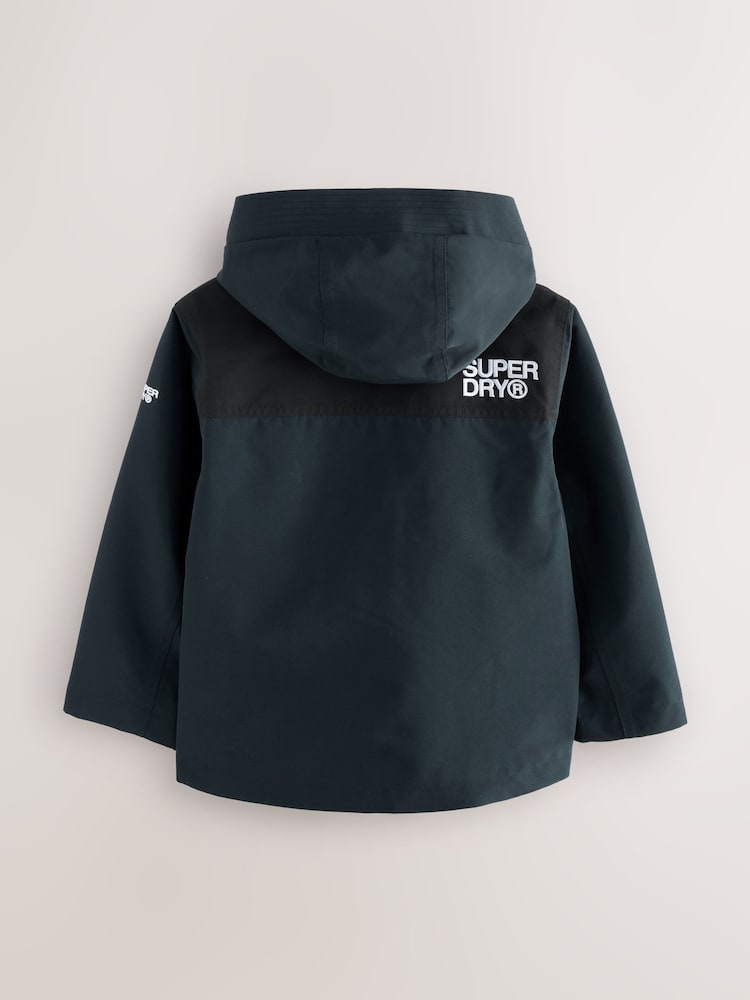 Superdry Navy Waterproof Jacket - Image 2 of 6