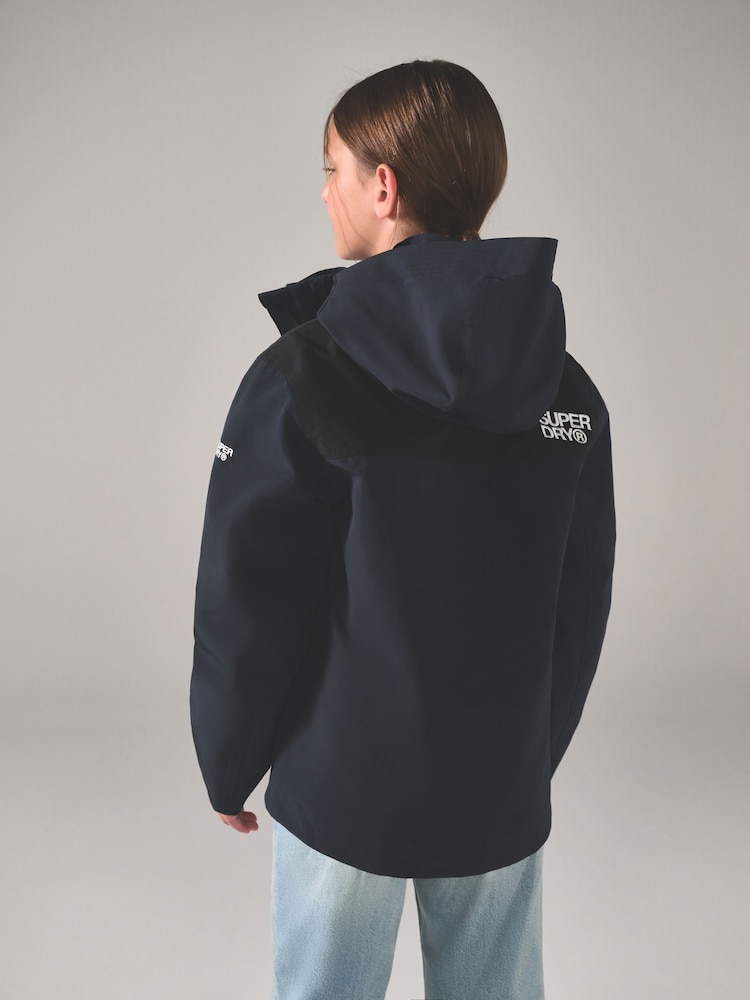 Superdry Navy Waterproof Jacket - Image 5 of 5