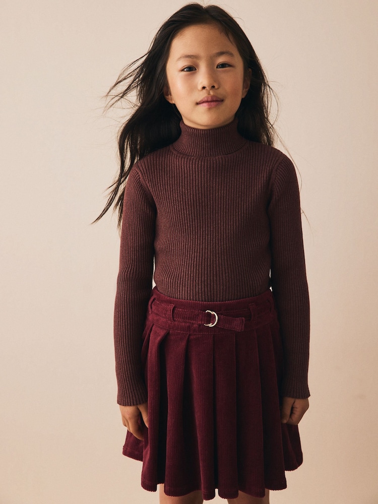 Chocolate Brown Roll Neck Knit Jumper (3-16yrs) - Image 1 of 3