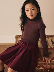 Chocolate Brown Roll Neck Knit Jumper (3-16yrs) - Image 2 of 3