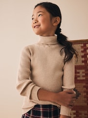 Oatmeal Roll Neck Knit Jumper (3-16yrs) - Image 1 of 4