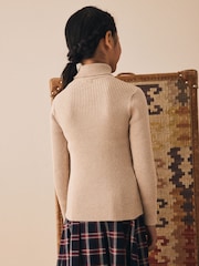 Oatmeal Roll Neck Knit Jumper (3-16yrs) - Image 4 of 4