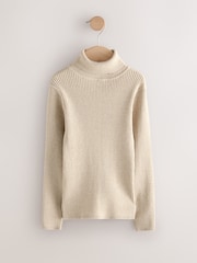 Oatmeal Roll Neck Knit Jumper (3-16yrs) - Image 5 of 8