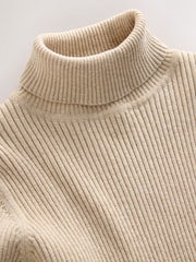 Oatmeal Roll Neck Knit Jumper (3-16yrs) - Image 7 of 8