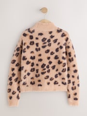 Leopard Animal Fluffy Jumper (3-16yrs) - Image 6 of 8
