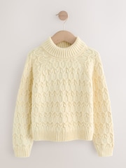 Oatmeal Cable Roll Neck Jumper (3-16yrs) - Image 5 of 8