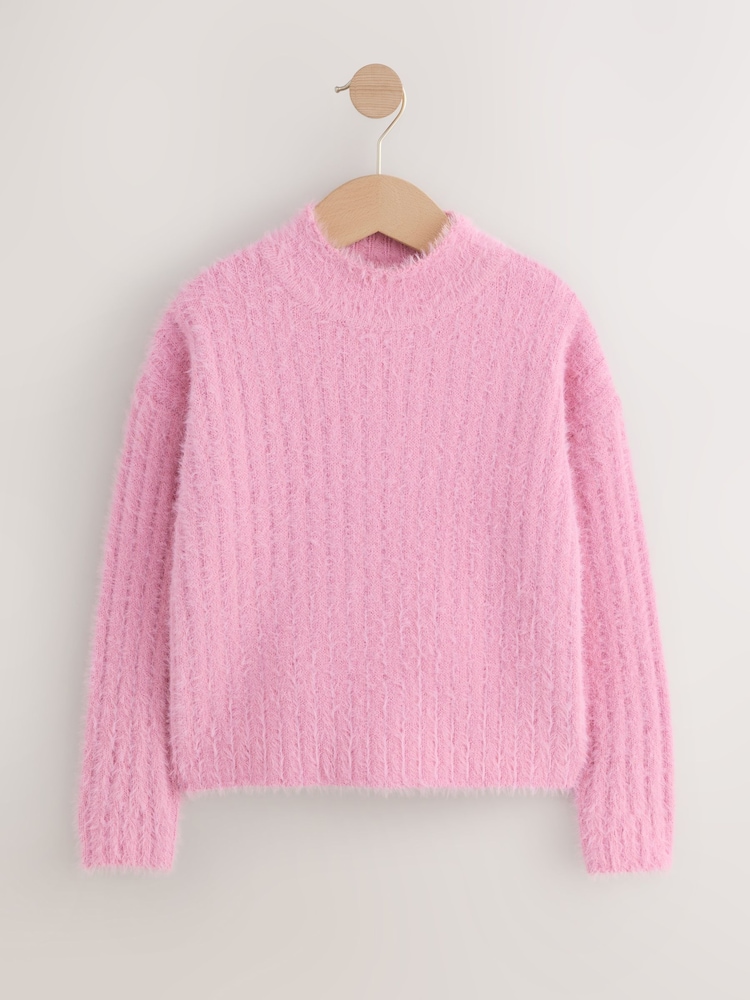 Pink Fluffy Jumper (3-16yrs) - Image 1 of 4
