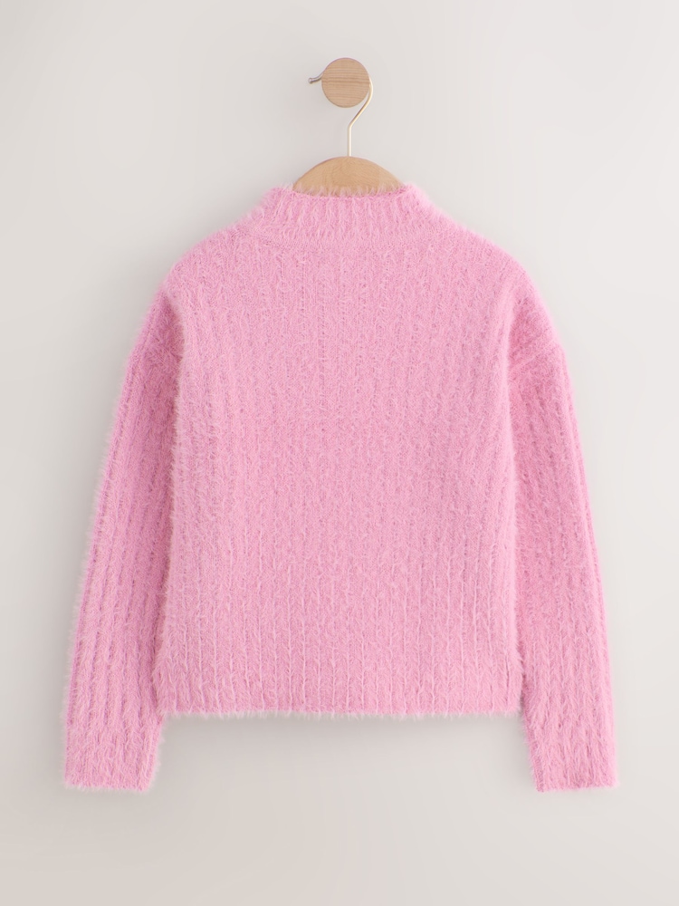 Pink Fluffy Jumper (3-16yrs) - Image 2 of 4