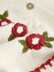 Ecru Floral Print Cardigan (3mths-7yrs) - Image 3 of 5