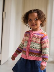 Pink Fairisle Pattern Cardigan (3mths-7yrs) - Image 4 of 6