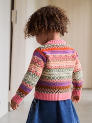 Pink Fairisle Pattern Cardigan (3mths-7yrs) - Image 5 of 6