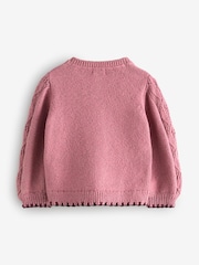 Pink Floral Print Cardigan (3mths-7yrs) - Image 6 of 8
