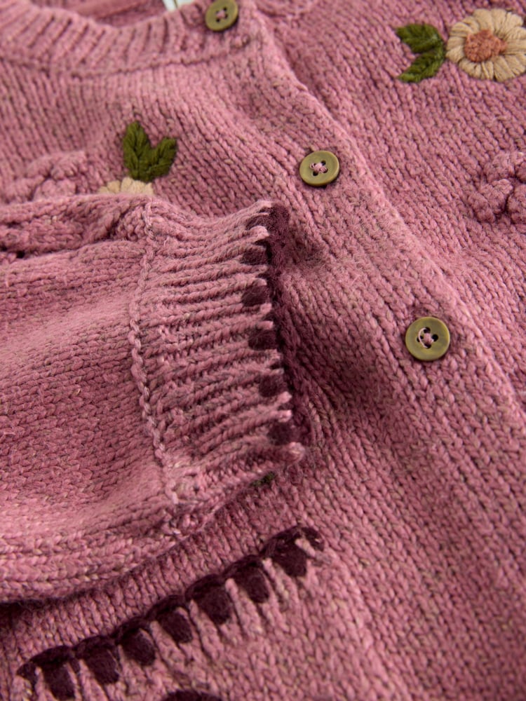 Pink Floral Print Cardigan (3mths-7yrs) - Image 8 of 8