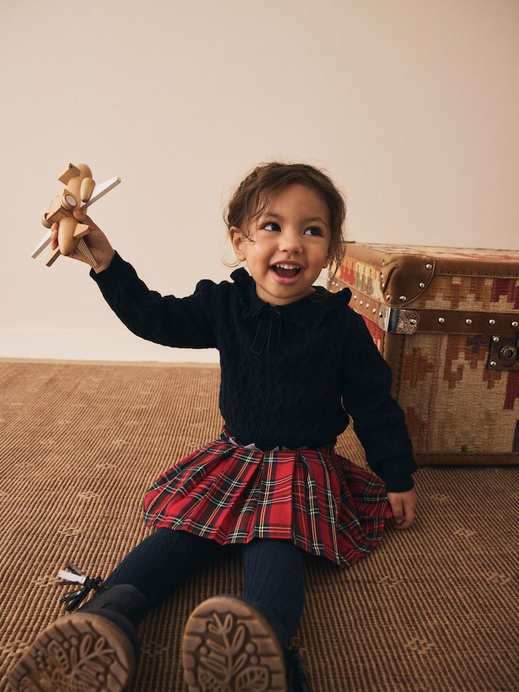 Navy Cashmere Blend Jumper (3mths-7yrs) - Image 2 of 4 Navy Cashmere Blend Jumper (3mths-7yrs) - Image 2 of 4