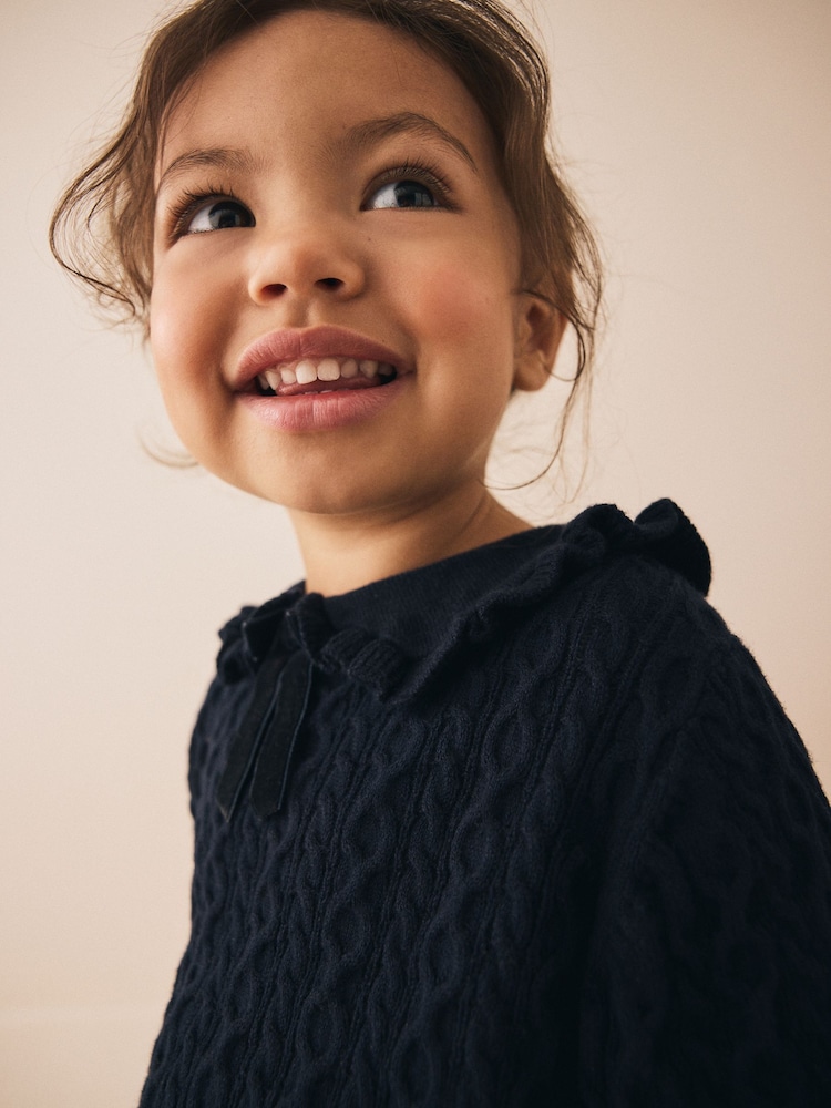 Navy Cashmere Blend Jumper (3mths-7yrs) - Image 4 of 4 Navy Cashmere Blend Jumper (3mths-7yrs) - Image 4 of 4