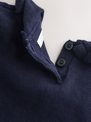 Navy Cotton Cashmere Blend Jumper (3mths-7yrs) - Image 7 of 10