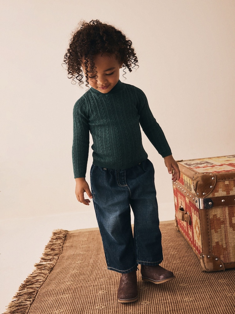 Dark Green Roll Neck Jumper (3mths-10yrs) - Image 2 of 7 Dark Green Roll Neck Jumper (3mths-10yrs) - Image 2 of 7