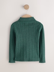 Verde oscuro - Suéter de cuello vuelto (3 meses - 10 años) - Imagen 5 de 7