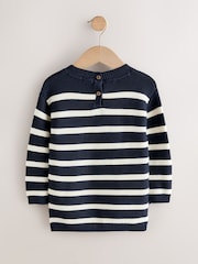 Navy Stripe Character Jumper Dress (3mths-7yrs) - Image 7 of 9