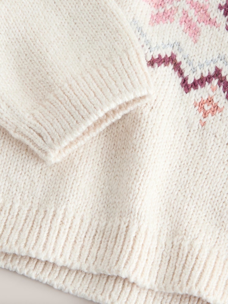 Ecru Christmas Fairisle Jumper (3mths-7yrs) - Image 5 of 5