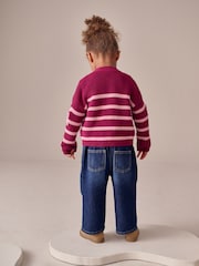 Pink Bow Stripe V-Neck Cardigan (3mths-7yrs) - Image 3 of 9