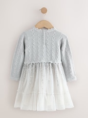 Grey Knitted Occasion Dress (3mths-10yrs) - Image 5 of 7