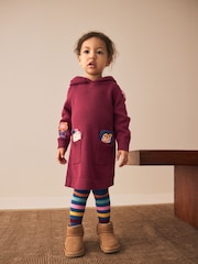 Temno rdeča - Obleka z žepom spredaj Character (12mesecev-7let) - Slika 1 iz 10