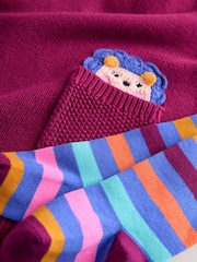 Temno rdeča - Obleka z žepom spredaj Character (12mesecev-7let) - Slika 10 iz 10