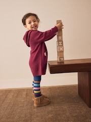 Temno rdeča - Obleka z žepom spredaj Character (12mesecev-7let) - Slika 2 iz 10