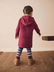 Temno rdeča - Obleka z žepom spredaj Character (12mesecev-7let) - Slika 3 iz 10