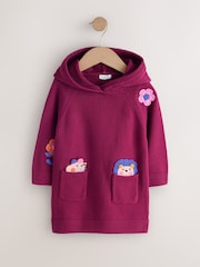 Temno rdeča - Obleka z žepom spredaj Character (12mesecev-7let) - Slika 6 iz 10