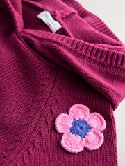 Temno rdeča - Obleka z žepom spredaj Character (12mesecev-7let) - Slika 9 iz 10