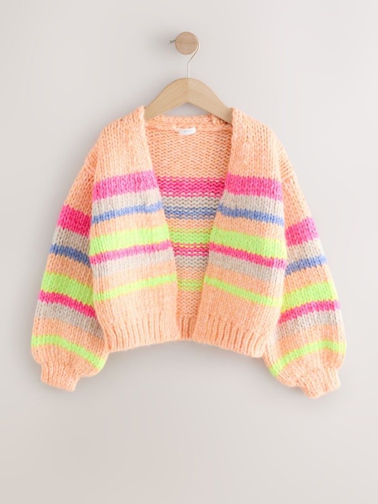 Multi Stripe Chunky Knit Cardigan (3-16yrs) - Image 1 of 4