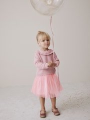 Pink Duck Embroidered Jumper and Mesh Skirt Set (3mths-10yrs) - Image 2 of 8