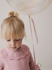 Pink Duck Embroidered Jumper and Mesh Skirt Set (3mths-10yrs) - Image 3 of 8