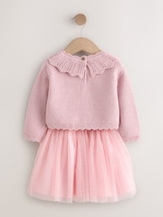 Pink Duck Embroidered Jumper and Mesh Skirt Set (3mths-10yrs) - Image 6 of 8