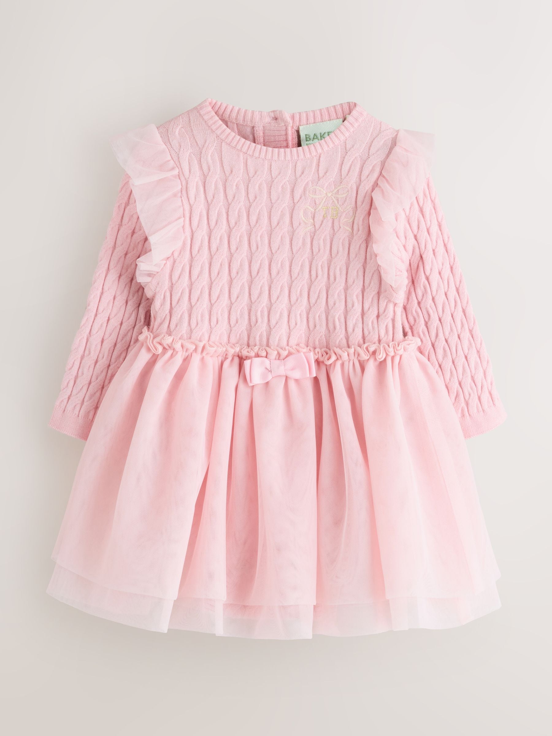 Next：日本 Baker by Ted Baker ピンク ニットメッシュ ドレス