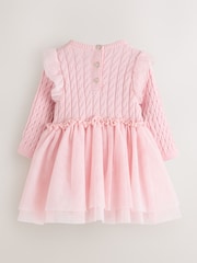 Baker by Ted Baker 2 Piece Pink Knitted Mesh Dresses & Tights Set - Image 14 of 17